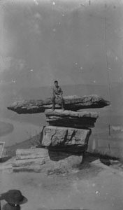 Umbrella Rock Lookout Mt. Howard M_ Troop six stayed in Cherokee Tourist Camp