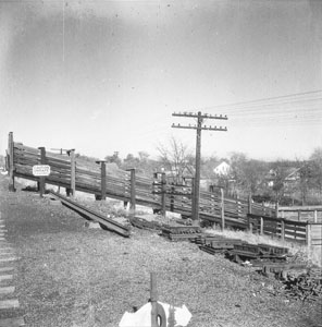 Cattle loading pens at College Grove